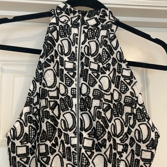 Karl Lagerfeld Paris Womens printed mock neck dress Sz 4 - Picture 9 of 11